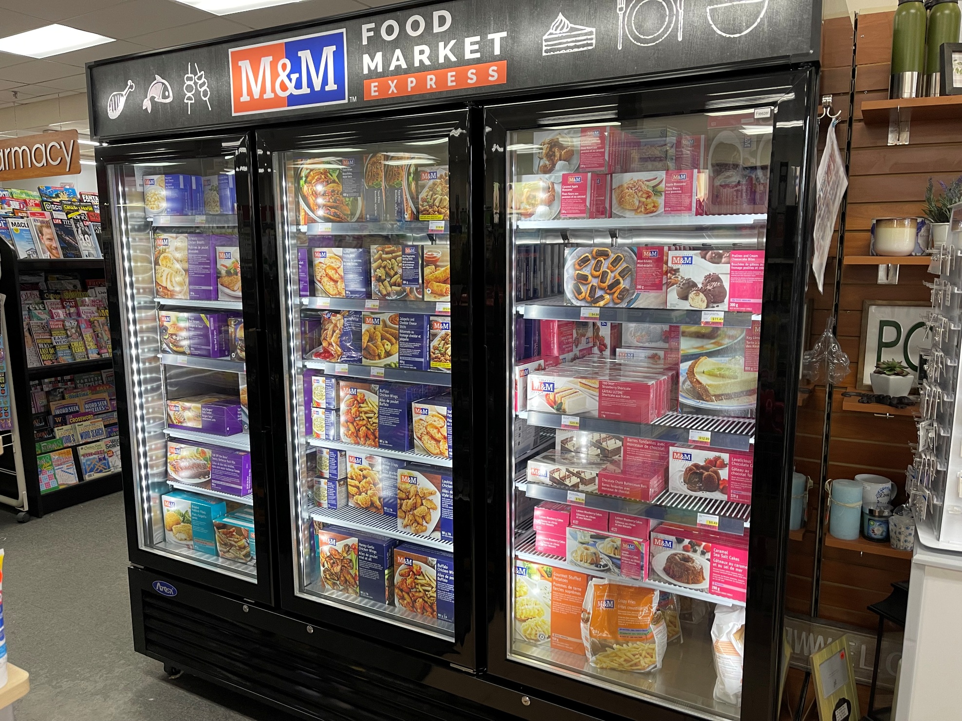 M&M Frozen foods at Pharmasave Westmount Place pharmacy